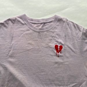 Riot Society Pink/Purple T-Shirt with Broken Heart